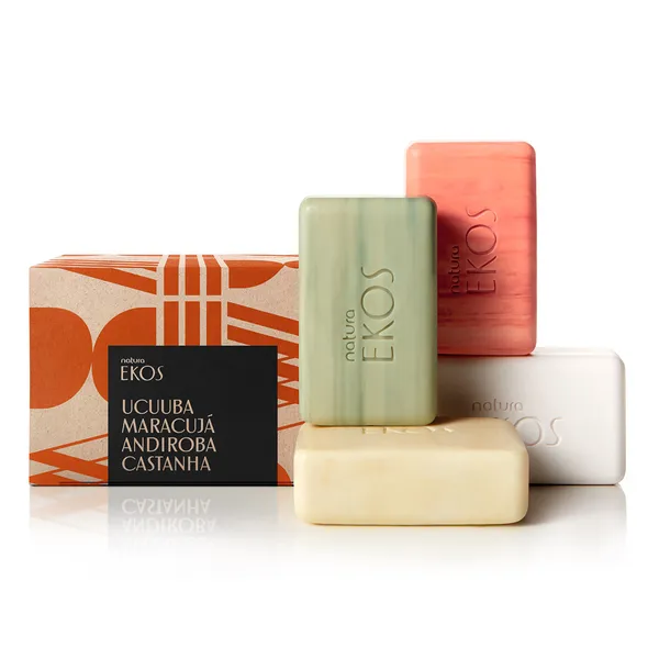 Ekos Jabones en barra puro vegetal cremosos Caja con 4 unidades de 100 g