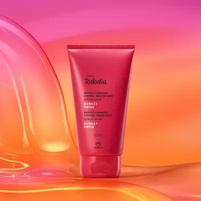 Bronzer Iluminador Corporal Dorado Suave Tododia Acerola y Hibisco