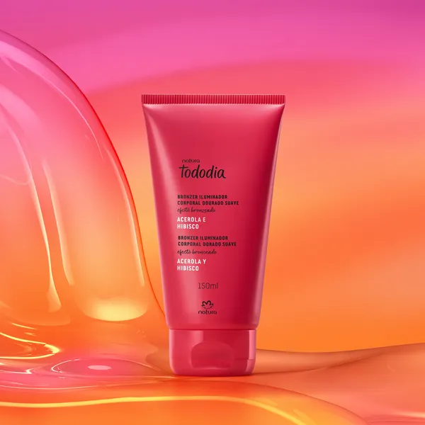 Bronzer Iluminador Corporal Dorado Suave Tododia Acerola y Hibisco